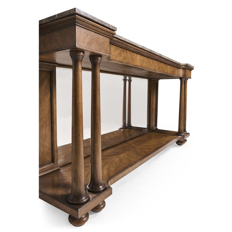 JC Traditional 72'' W Marble Console Table