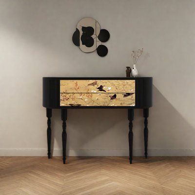 Retro Elegant Console Table with 2 Drawers