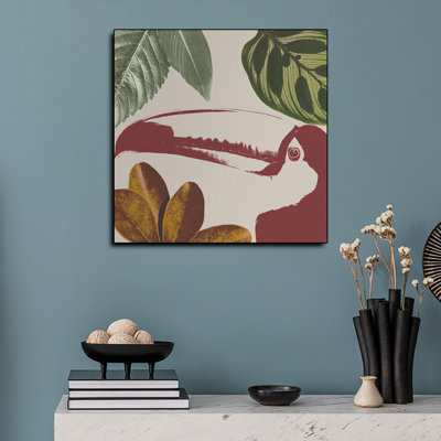 Impression sur toile, "Ste tropix", "Tropical Bird V" par Annie Warren