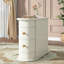 Solid Wood Pedestal End Table-1242368815