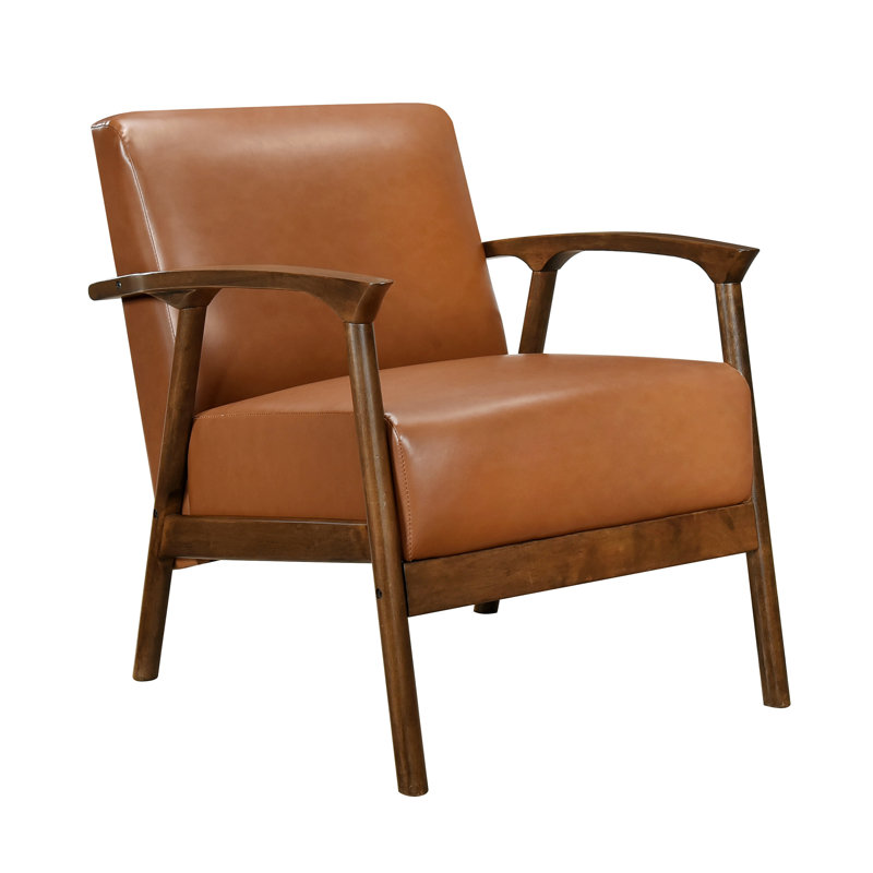 Chaise d'appoint rembourrée en similicuir 1 pièce