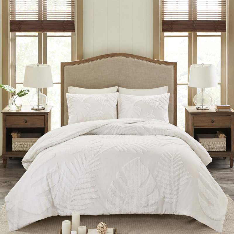 Ensemble de literie 3 pièces - très grand / très grand, chenille de coton, style chambre à coucher plage tropicale