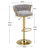 6 Pcs Upholstered Bar Stools With Woven Backrest, Height Adjustable Counter Stools Set Of 6, Swivel Kitchen Stools-103230826