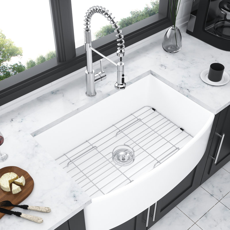 Charmant lavabo en céramique blanche 30 "