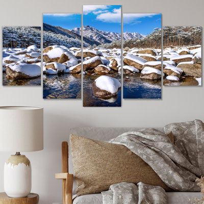 «In The Wilderness Of Alaska IV», art mural sur toile, 5 panneaux
