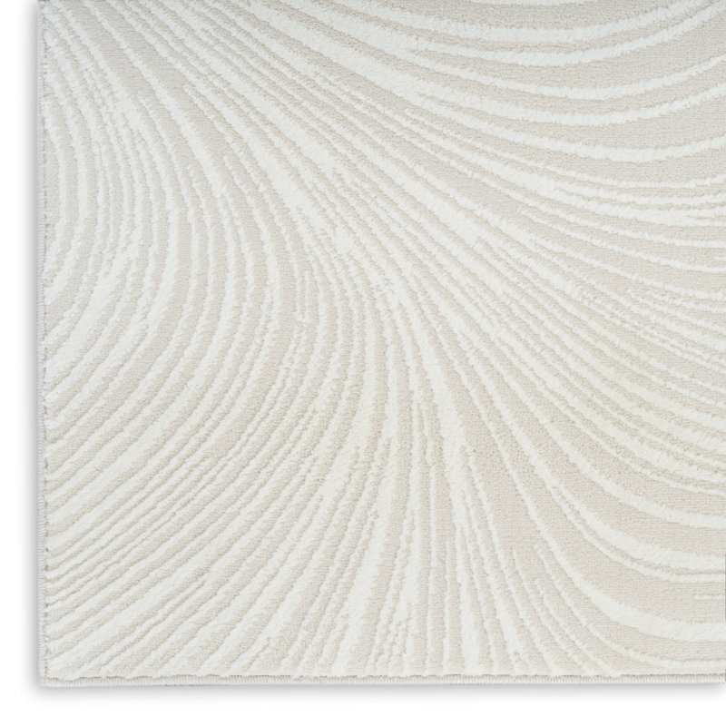Central Park West Power Loom Polyester Abstract Area Rug in Ivory/Cream, Rectangle 7'10" x 9'10", Ivory/Cream