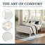 Lit plateforme en bois avec tête et pied de lit - simple, blanc-85237808-85271517