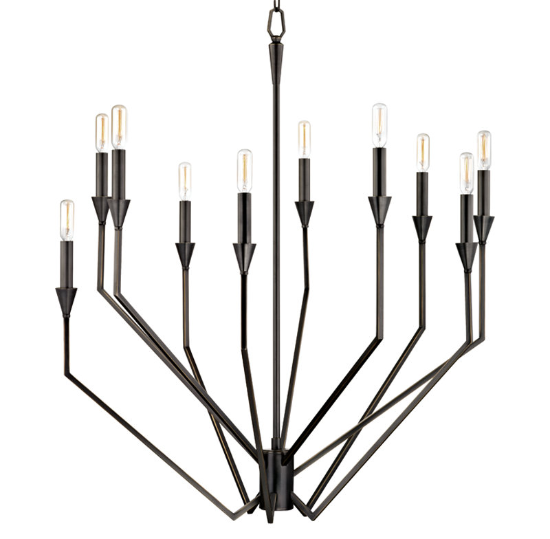 Archie 10 - Light Chandelier, Old Bronze
