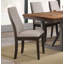 Ensemble de 2 chaises de salle à manger rembourrées en tissu espresso-432079941