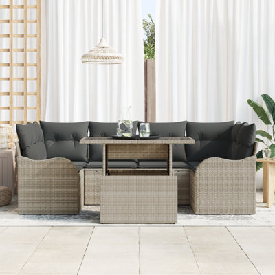 234cm Wide Patio Sofa with Cushions