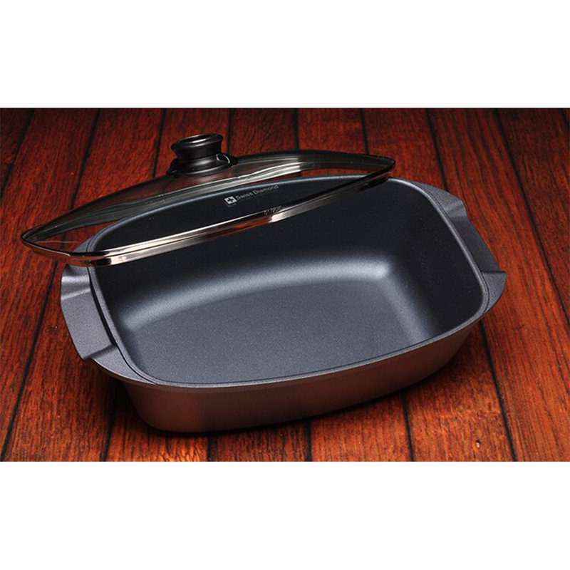 Non-Stick Aluminum Roasting Pan with Lid