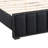 Glamorous Black Color 1Pc Full Size Bed Storage Shelve LED Channel Tufting Bedroom Furniture Fabric Nailhead-438874225-438874224