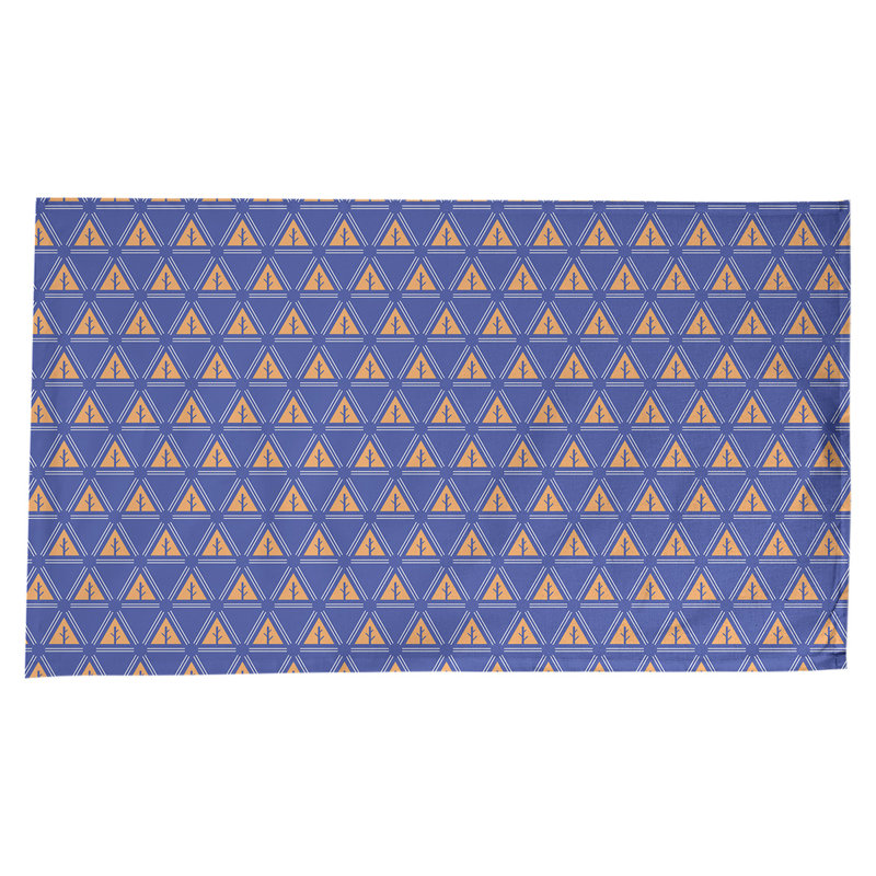 Nappe d’arbre minimaliste classique Barbra, Bleu / Orange