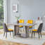 Ensemble de table de salle à manger moderne 63 po pour 4 à 6, table rectangulaire en faux marbre pour la salle à manger et la cuisine-1006082288-1006082294