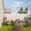H 72 po x l 47 po, écran d'intimité en métal, panneaux de clôture autoportants, clôture de patio, treillis de jardin, panneaux muraux décoratifs-69566958