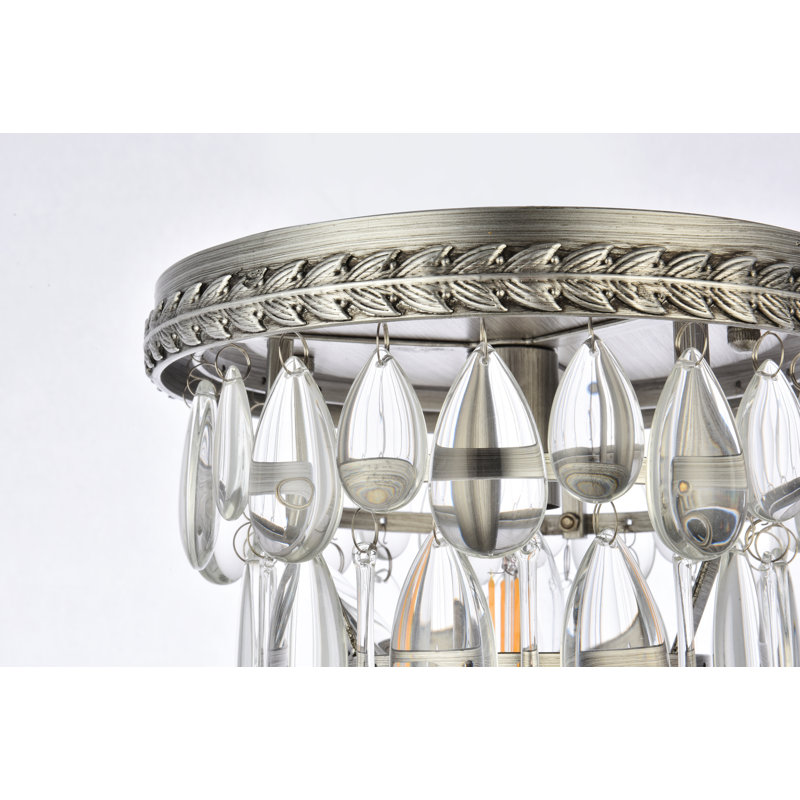 Plafonnier encastré 9 lumières Beno, Argent antique