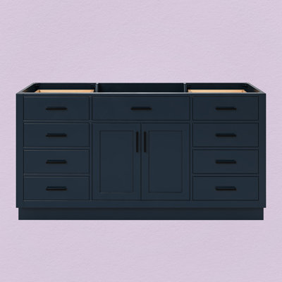 Osoria 66'' Solid Wood Single Bathroom Vanity Base Only, Base Cabinet without Top