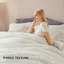 Ensembles d'édredon pour grand lit - 3 pièces de literie en molleton blanc moelleux à double face, esthétique rayée confortable pour les chambres modernes et d'invités, décoration intérieure de luxe toutes saisons-100517525-100517526