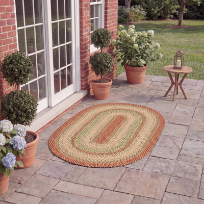 Georgina Braided Hand Woven Performance Machine Washable Geometric Indoor/Outdoor Area Rug