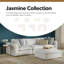Ensemble de canapé modulaire et repose-pieds Jasmine avec repose-pieds de table assorti de 36 pouces de large-127274817