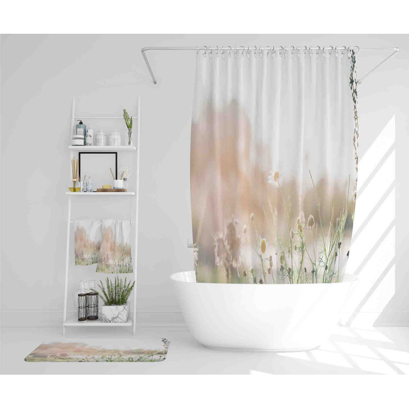 Neeyah Polyester Shower Curtain Set
