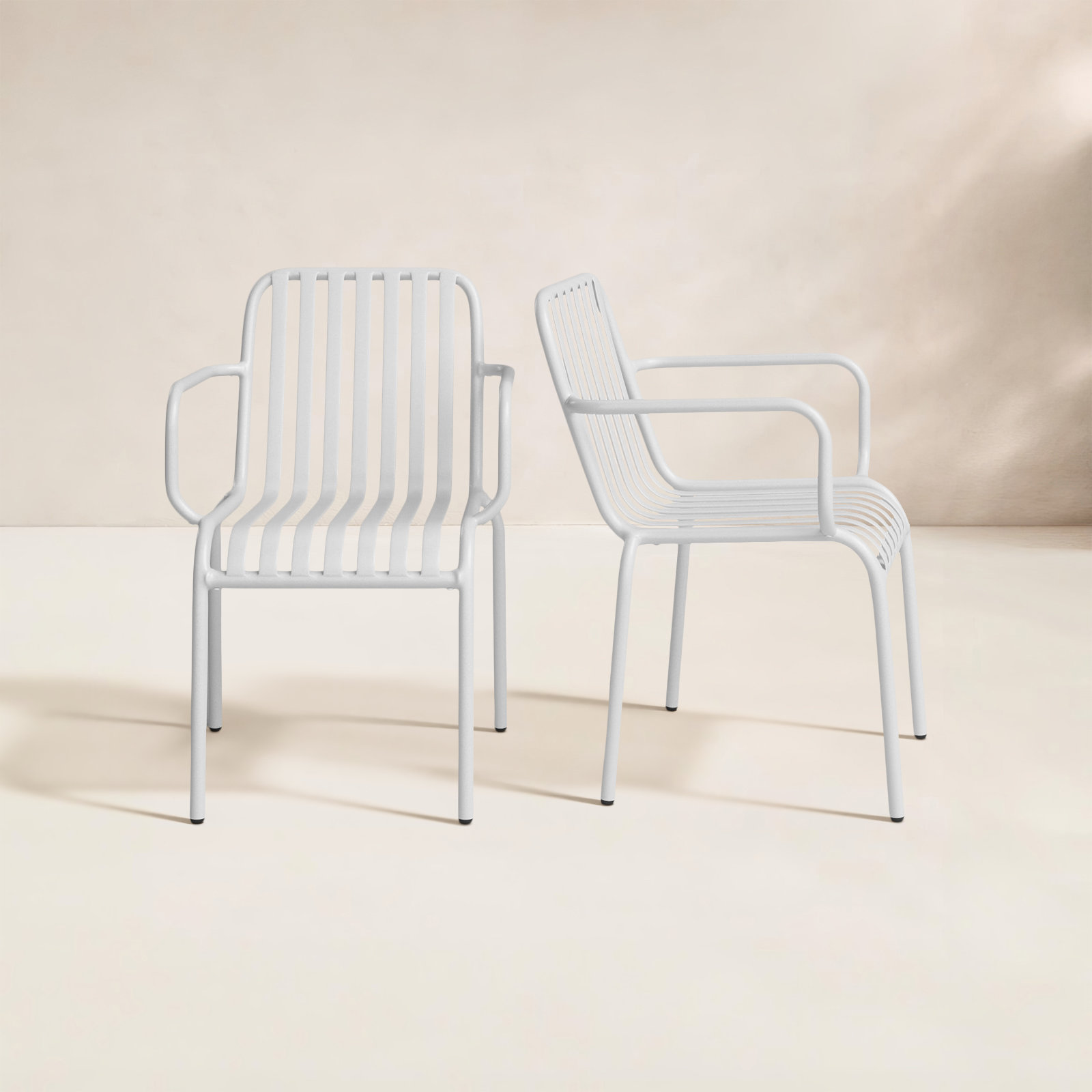 Abra Stackable Patio Armchair, White