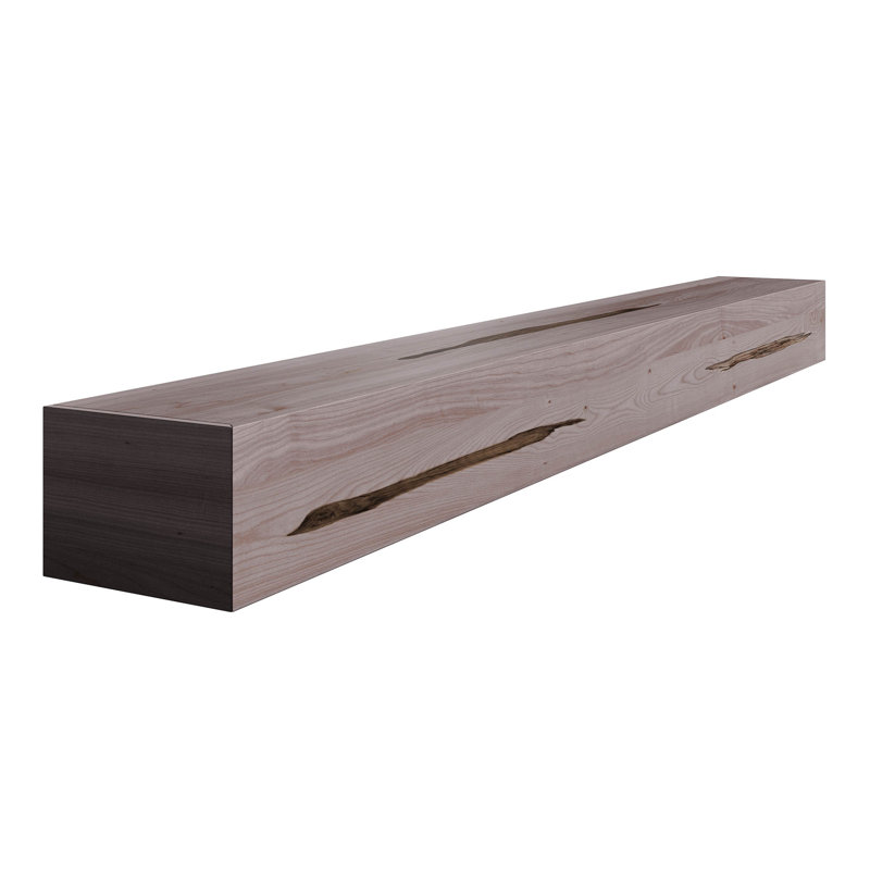 5 In. D X 7.25 In. W X 72 In. L Unfinished White Oak Wood Mantel, Rustic Soft Maple, 60" L