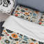 Ensemble de housse de couette rétro Flair orange et bleu sarcelle-1997401034