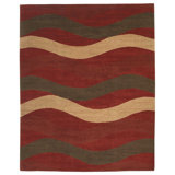 Slow Wave Hand Woven Wool Striped Area Rug