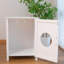 Coquille de litière en solde, armoire à litière cachée, table d'appoint pour chat, grande table de chevet pour animal de compagnie, toilette pour litière, chenil d'intérieur (blanc)