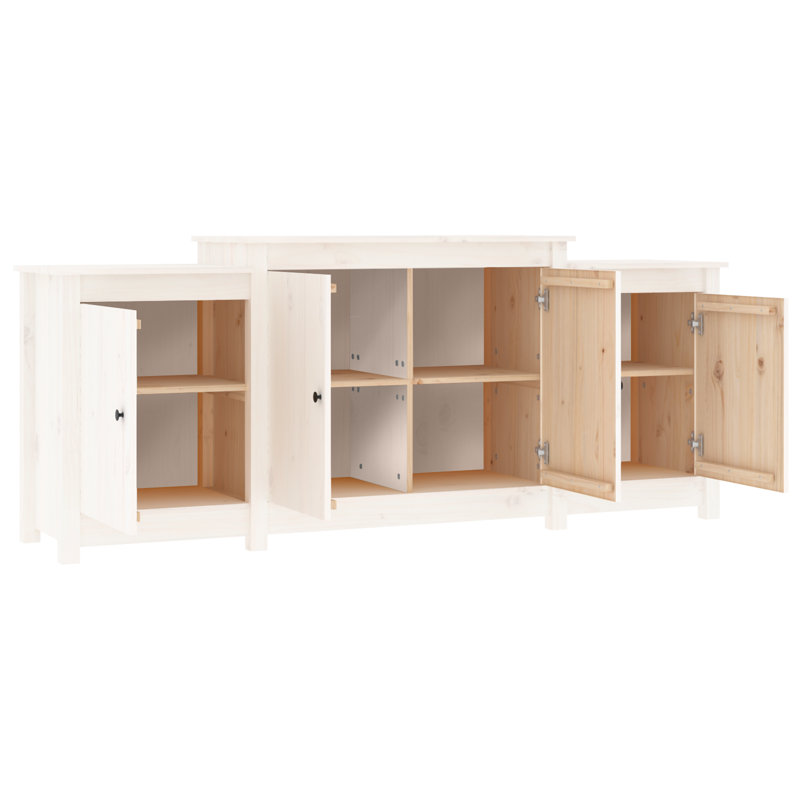 Bigler 164cm Solid Wood Sideboard, White