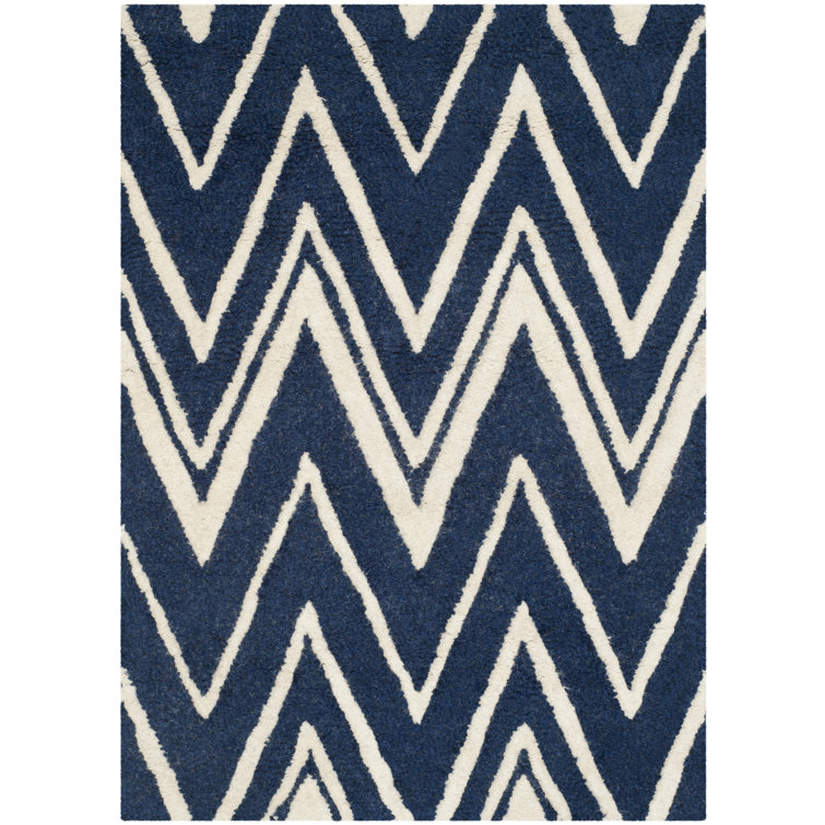Sanyla Hand Tufted Wool Chevron Rug