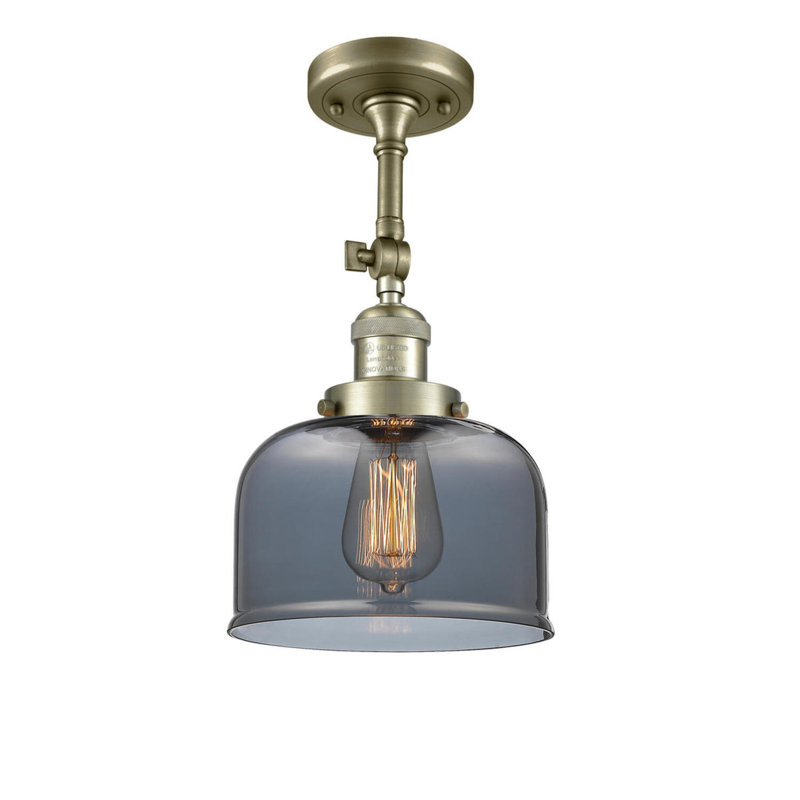 Bell - 1 Light 8" Sconce, Plated Smoked, Antique Brass, No Bulb Included