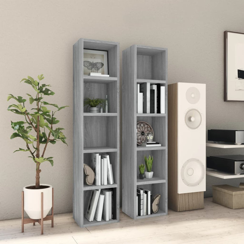 CD Multimedia Storage Rack, Light Grey