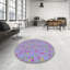 Tapis mauve à motif floral Ayaana-1221456095
