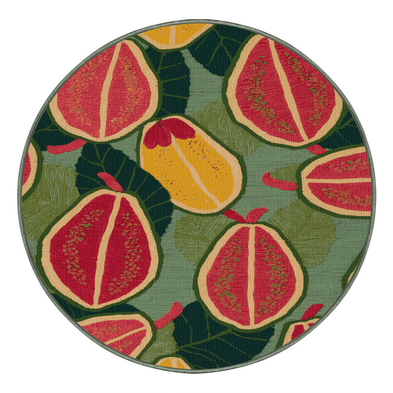  Tapis lavable goyave, Rond 4 pi