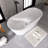 59" Freestanding Soaking Acrylic Bathtub