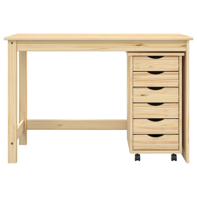 Solid Wood Desk, Black