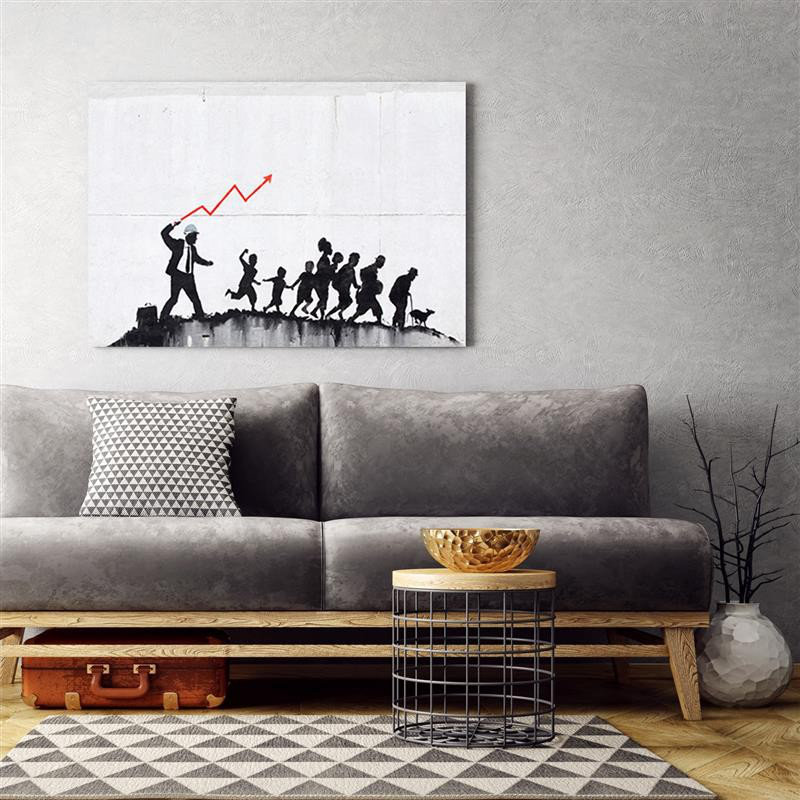 Leinwandbild Banksy Ecomonic Politics