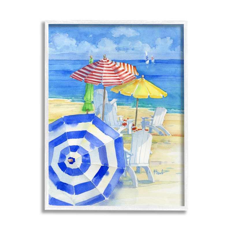 «Summer Beach Coast Ocean Waves» par Paul Brent - impression sur bois, H 14 po x l 11 po x P 1,5 po