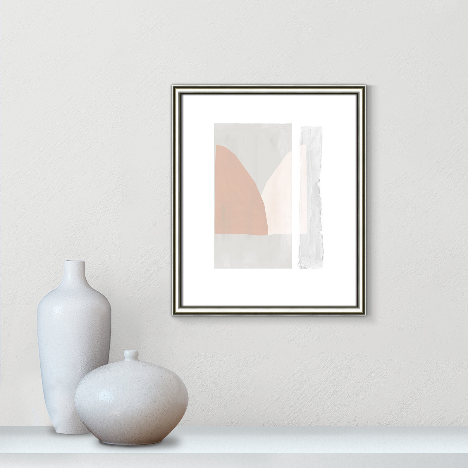 Soft and Light - Painting Print, Silver Framed Paper, 19" H x 16" W x 0.88" D