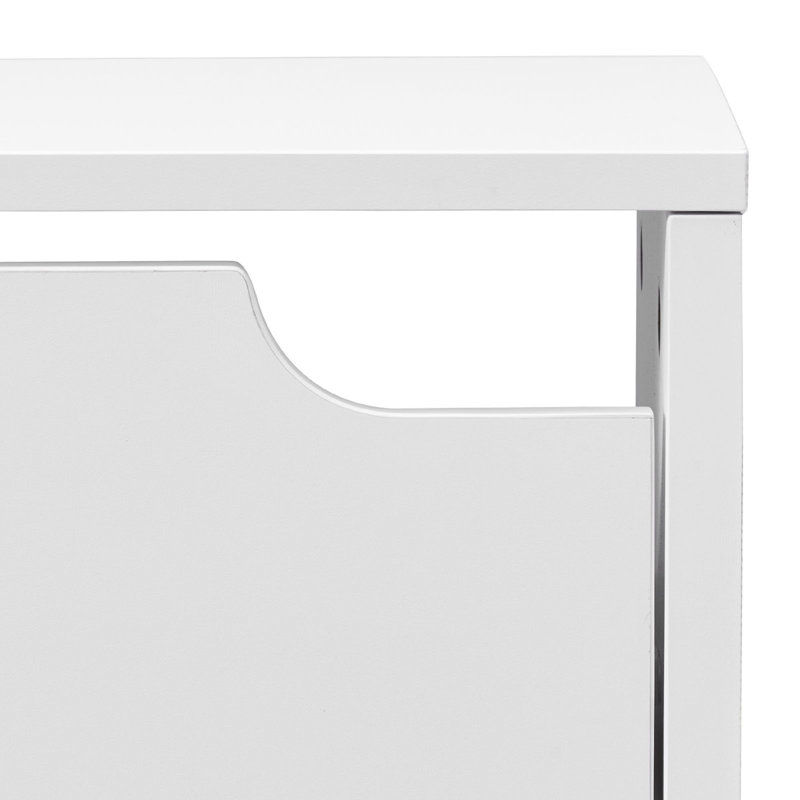 Meuble à chaussures à 3 tiroirs rabattables de style moderne minimaliste, blanc