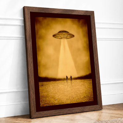 Abduction in the Desert Vintage 1 Piece Single Picture Frame Wall Art