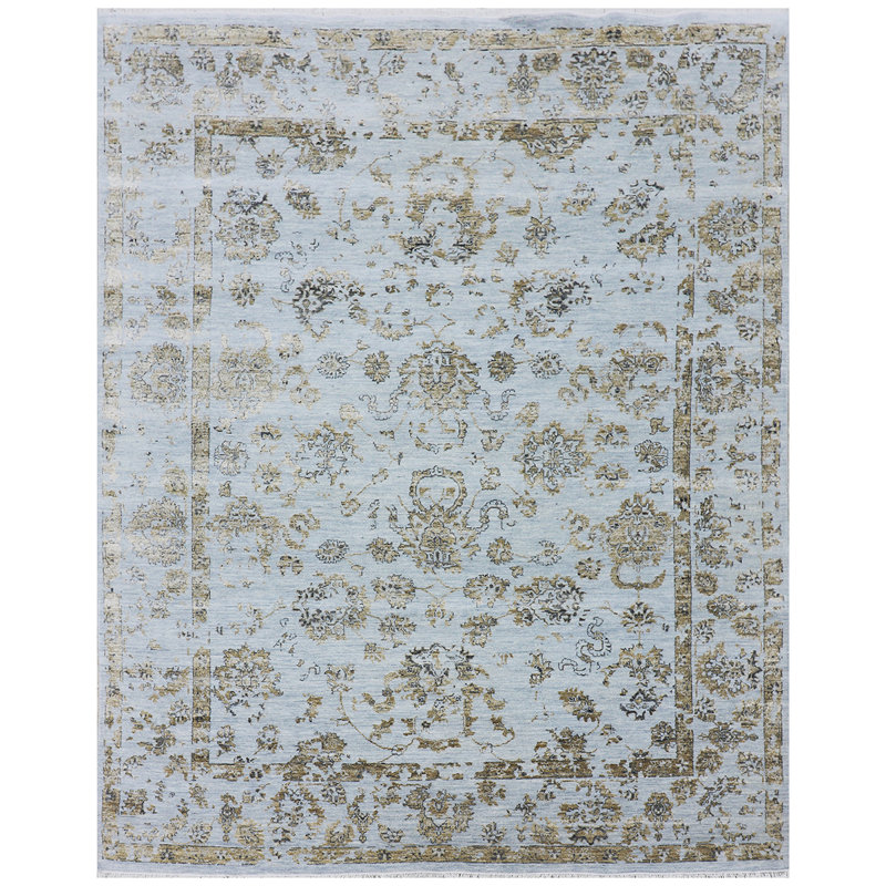 BROKDC155SIGL Oriental Area Rug in Gold, Rectangle 8' x 10'