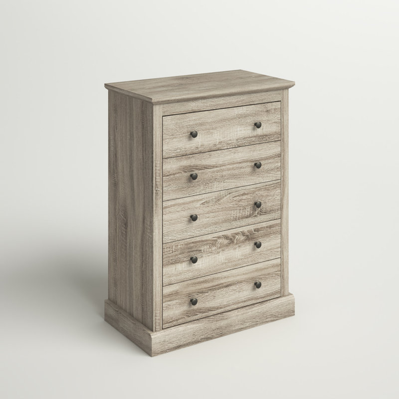 Barbee 31'' W 5 - Drawer Dresser, Biscuit