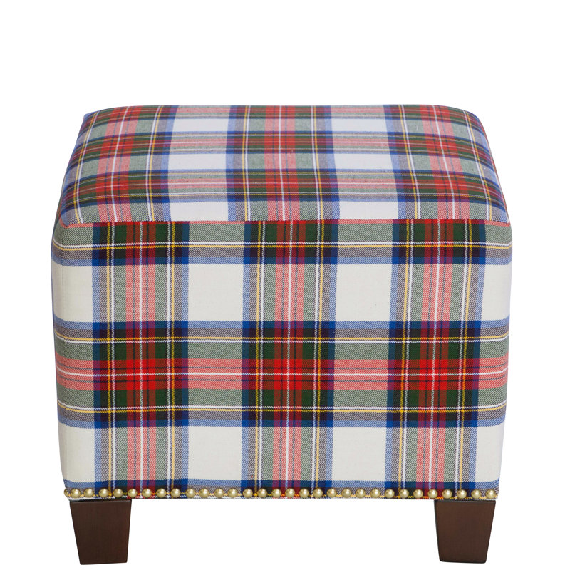 Arisha Upholstered Ottoman, Stewart Dress Multi