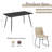 5 Pieces Dining Set With Rectangular Wood Top Table And 4 Upholstered Side Chairs-2029418736-2029418743