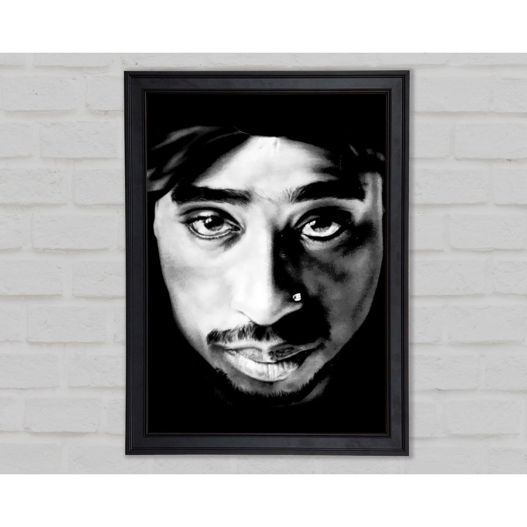 Tupac Face - Einzelner Bilderrahmen Kunstdrucke