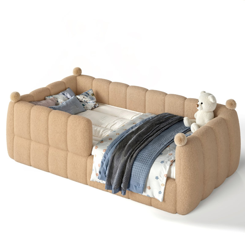 Lit simple tapissier Montessori, Twin, Natural