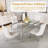 Rectangle Glass Dining Table With Tempered Glass Top & Stainless Steel Legs-750027096-750027102-750027099